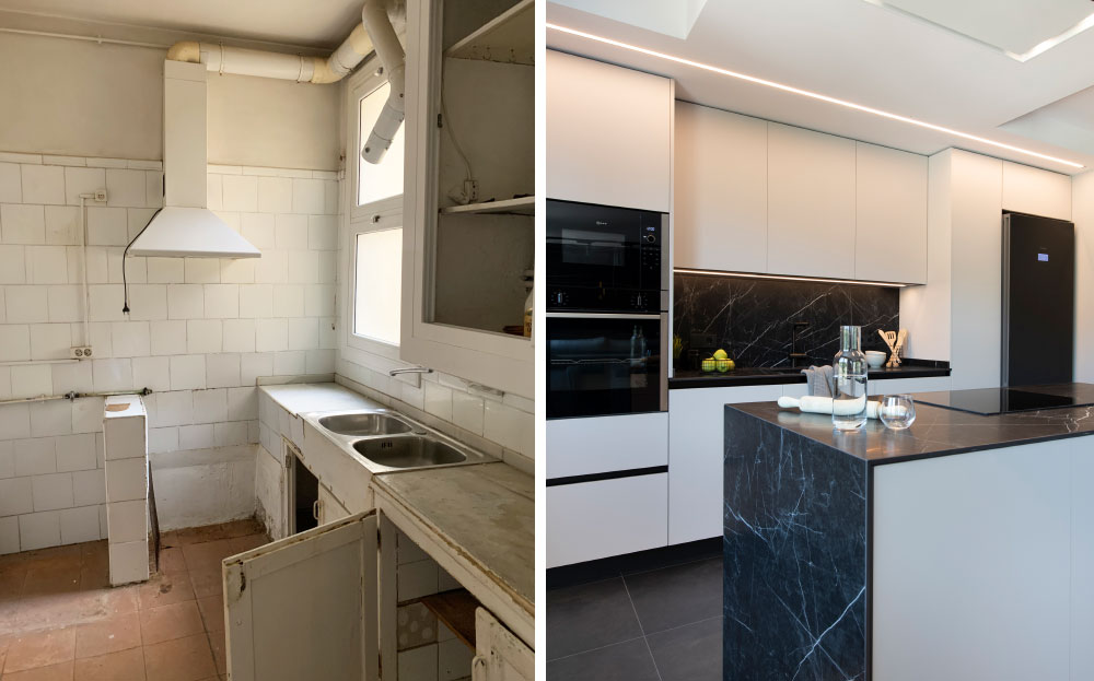 antes y después de una reforma integral