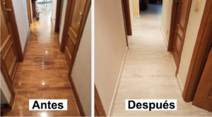 antes y después instalación de tarima flotante