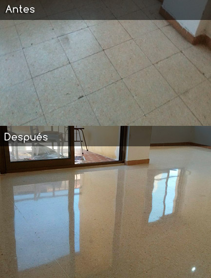 antes y después reparación de suelos