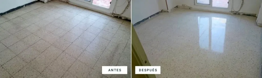 antes y después reparación de suelos