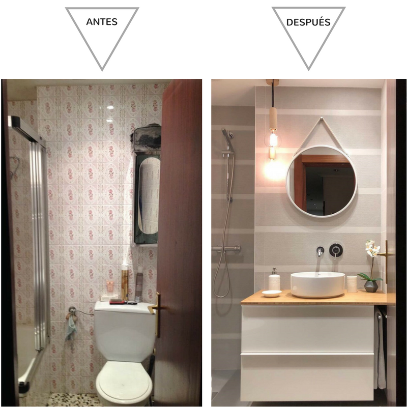 reforma de baño antes y después