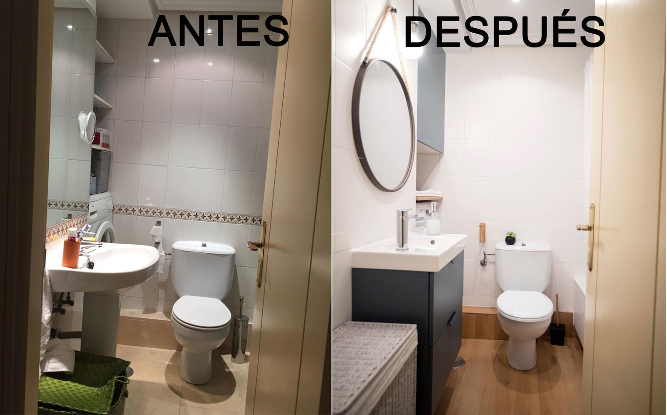 reforma de baño antes y después