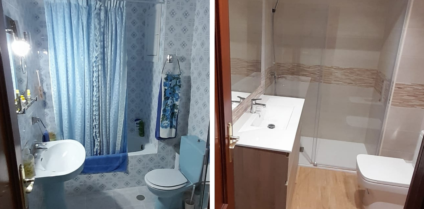 reforma de baño antes y después