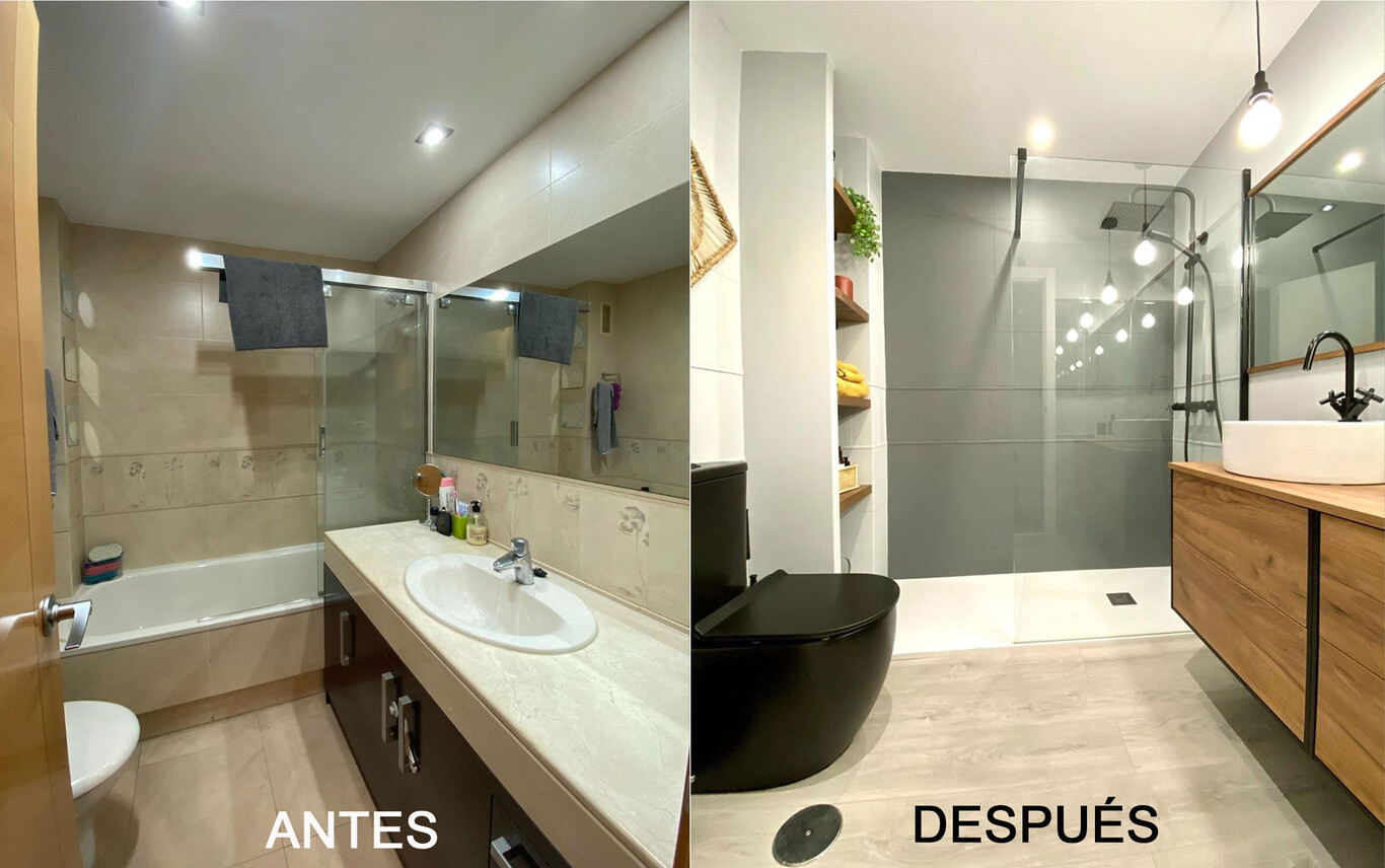 reforma de baño antes y después